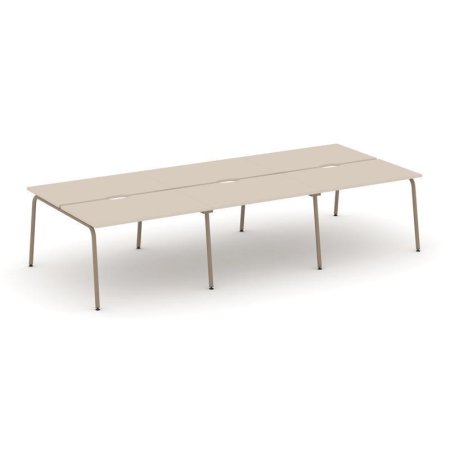 Рабочая станция 6 мест ES.D.RS-6.2-VK (3540х1500х750) (Капучино/Металл Латте)