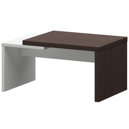 Стол журнальный Кортез KZH-09 900x550x450 (Дуб венге/Белый)