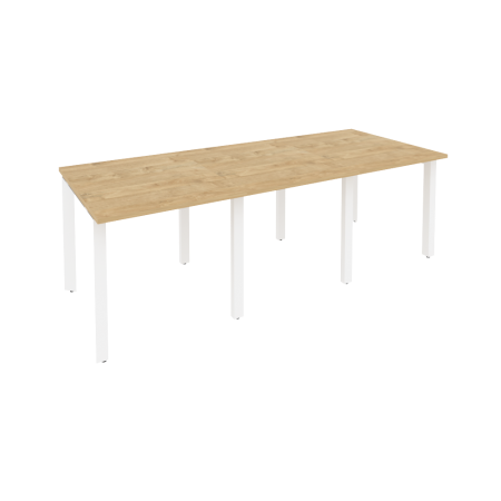 Стол переговорный Onix O.MP-PRG-3.0 2340x980x750 (Тиквуд Светлый/Белый Металл)