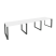 Рабочая станция на О-образном м/к Onix O.MO-RS-3.2.8 3540x800x750 (Тиквуд Темный/Белый Металл)