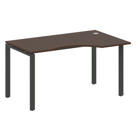 Стол криволинейный правый Metal System Style БП.СА-2 Пр 1400x900x750 (Венге Цаво/Антрацит металл)