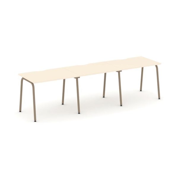 Рабочая станция 3 места ES.RS-3.1-VK (2940х730х750) (Сатин/Металл Латте)