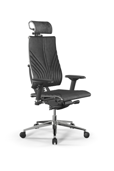 Кресло для руководителя Метта Y 4DF B2-12D - GoyaLE /Kc31/Nc31/D04P/H2cV-3D(M26.B32.G25.W03) (Темно-серый)