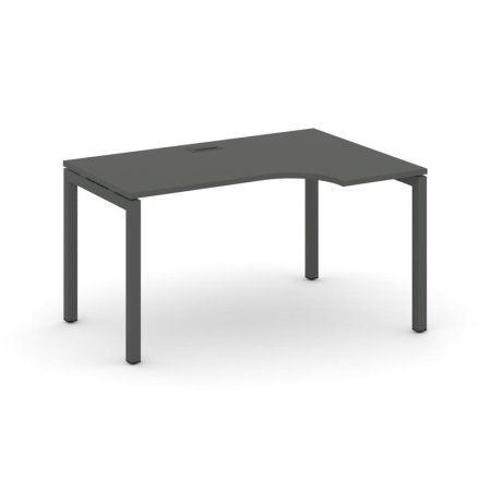 Стол рабочий эргономичный SN-5P.SPA-011(R) (1380х700/980х750) (Антрацит/Металл Антрацит)