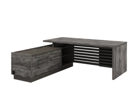 Стол с опорной тумбой, левый Vestar Z-220л.1000 2000x2030x750 (Сосна Пасадена/Бетон Чикаго)