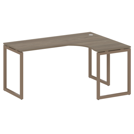 Стол криволинейный правый Metal System Style БО.СА-4 R 1600x1200x750 (Акация/Антрацит металл)