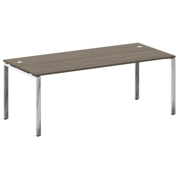 Стол рабочий руководителя на П-обр. м/к БП.СРР-6.9 2000x900x750 (Вяз Благородный/Нерж. Сталь)