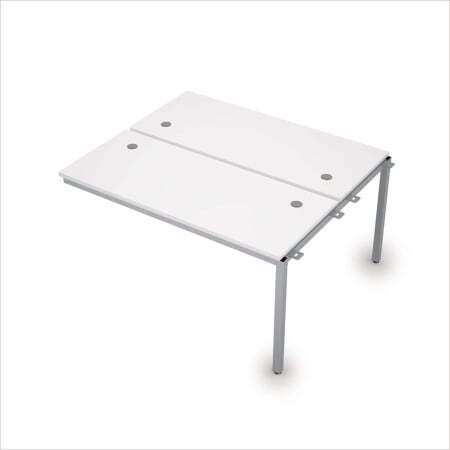 6МБС.269 Сдвоенные бенч-системы, средний модуль (1400x1235x750) (Белый/Алюминий матовый)