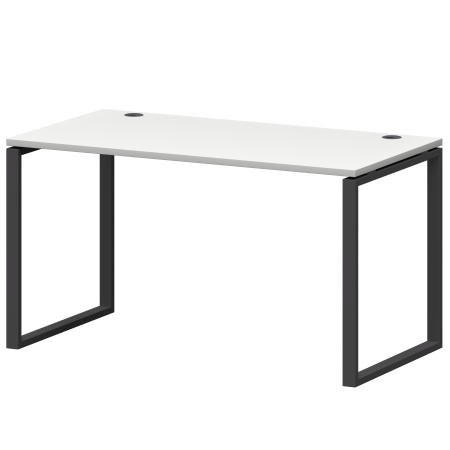 Стол на металлокаркасе Смарт СМС25-О-10К.73.Пр25 1000x730x750 (Белый/Антрацит)