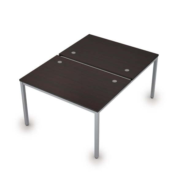 6МБ.288 Бенч-система на два рабочих места (1200x1635x750) (Венге/Алюминий матовый)