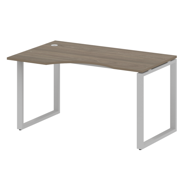 Стол криволинейный левый Metal System Style БО.СА-2 Л 1400x900x750 (Вяз/Серый металл)