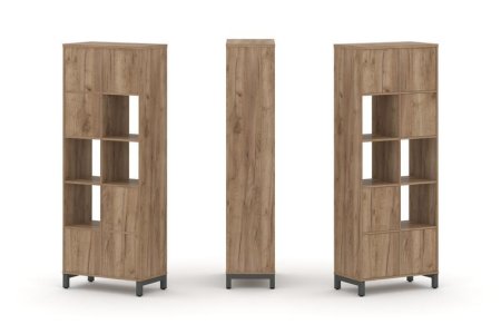 Набор стеллажа 1 сторонний, 5 ярусов SN.NS-521 (754х400х1982) (Дуб Табак/Металл Антрацит)