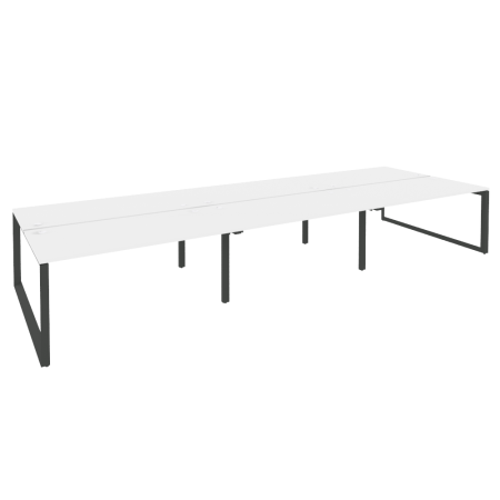 Рабочая станция на О-образном м/к Onix O.MO-D.RS-6.4.8 4740x1635x750 (Белый Бриллиант/Черный металл)