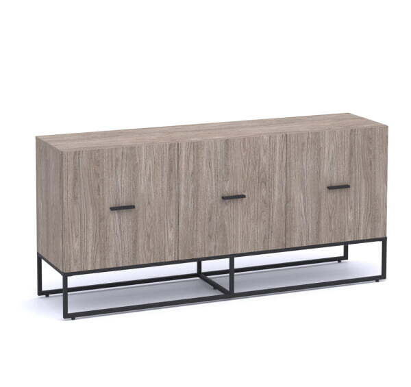 Греденция 3 двери 138T001 LBLB (9005) 1810х440х840 (Орех Барселона)