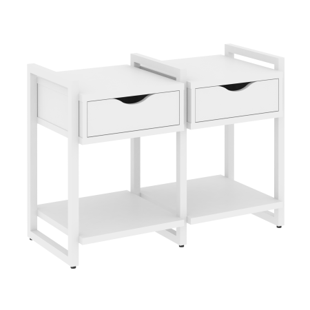 Тумба на регулируемых опорах наборная VR.L-TN-1.O 970x460x719 (Белый Бриллиант/Белый металл)