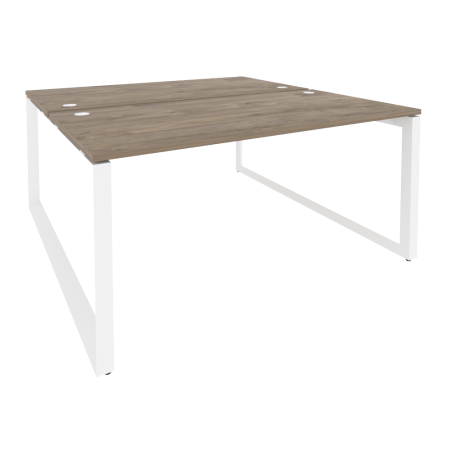 Рабочая станция на О-образном м/к Onix O.MO-D.RS-2.4.8 1580x1635x750 (Тиквуд Темный/Белый Металл)