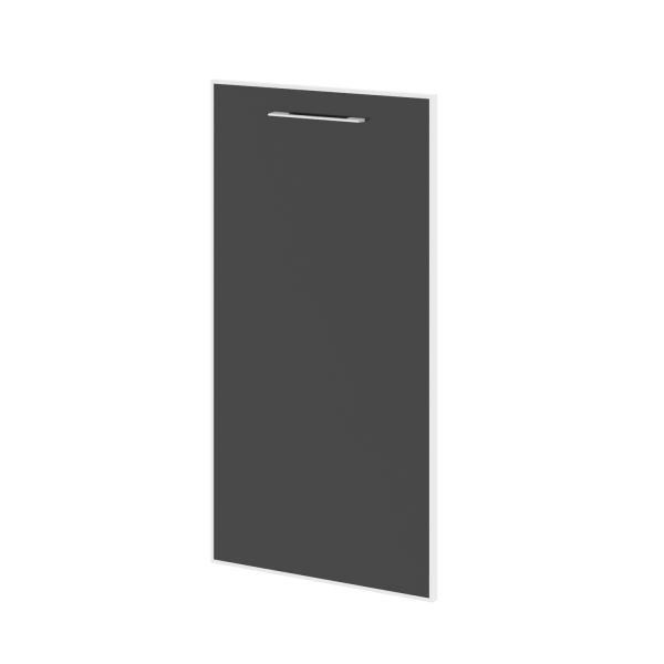 Дверь стеклянная в раме лакобель белый левая LT.S-5 R (L) Black (Черный)