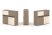 Тумба двойная + низкая надставка ES.NB.2N-18 (1500х410х1135) (Латте/Тиквуд Светлый)