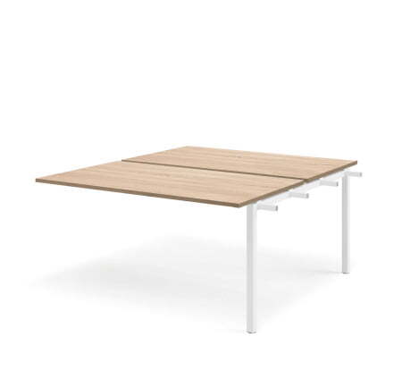 TOUR LIGHT Бенч-система 2 рабочих места 120143 (Дуб калифорнийский/Белый металл)