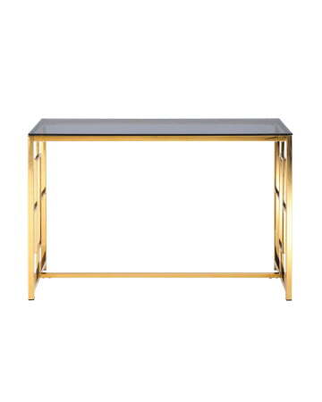 Консоль БРУКЛИН 120*40 золото стекло smoke (Консоль Бруклин черный)