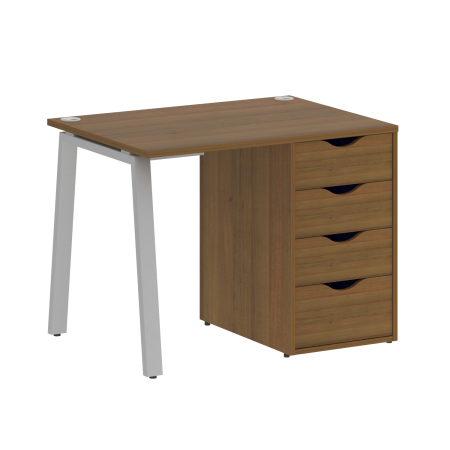 Стол письменный VR.SP-3-98.4.A 980x720x750 (Орех Гварнери/Серый Металл)