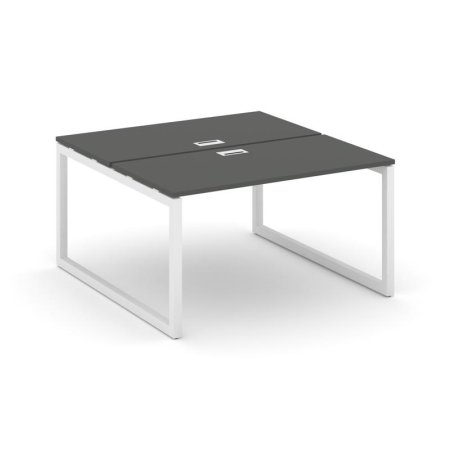 Рабочая станция 2-х сторонняя SN-5O.DRS-013 (1380х1432х750) (Антрацит/Металл Белый)