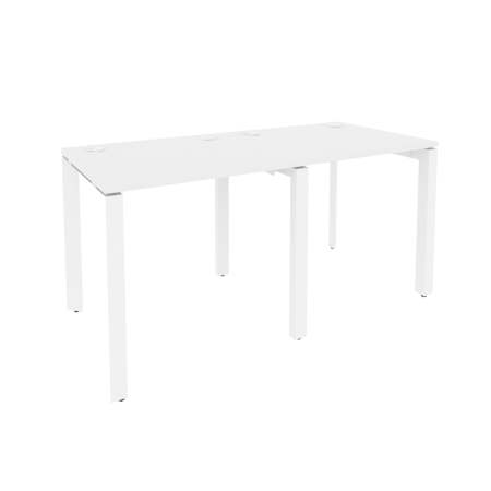 Рабочая станция на П-образном м/к Onix O.MP-RS-2.0.7 1560x720x750 (Белый Бриллиант/Белый Металл)