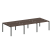 Рабочая станция на 6 раб. мест Metal System Style БП.СМ-6.2 3600x1475x750 (Дуб Наварра/Серый металл)