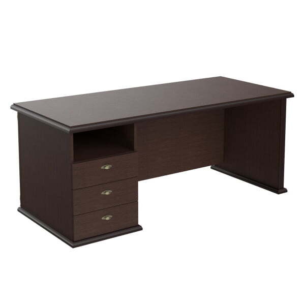 Стол руководителя однотумбовый (левый Raut RDT 188L 1800x800x750 (Венге Магия)