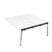 10БДСВ.268 Стол системы Бенч с вырезом, сдвоенный, на 2 рабочих места - средний (1200x1235x750) (Белый премиум/Черный металл)