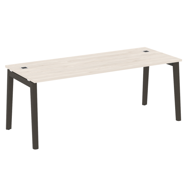 Стол руководителя на деревянных опорах Onix Wood Direct OW.SRR-6.8 1980x800x750 (Денвер Светлый/Дуб Темный)