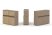 Тумба двойная + низкая надставка ES.NB.2N-4 (1500х410х1135) (Латте/Тиквуд Светлый)