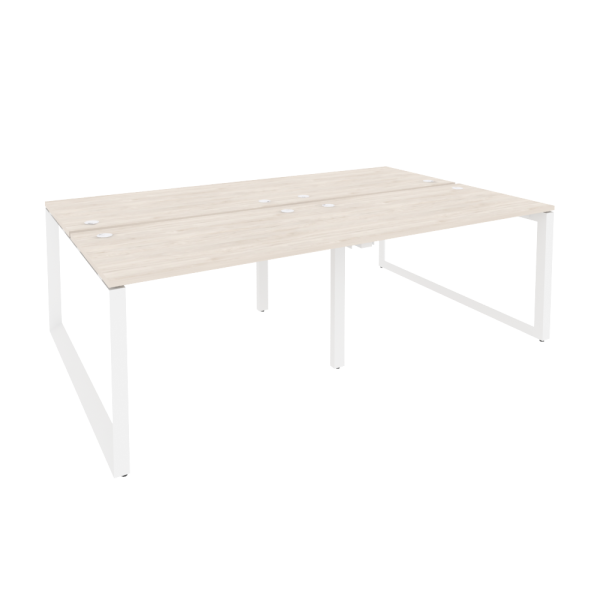 Рабочая станция на О-образном м/к Onix O.MO-D.RS-4.2.7 2360x1475x750 (Денвер Светлый/Белый Металл)