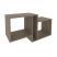 Полка навесная Style Л.ПНС-1 1000x336x540 (Вяз Благородный)