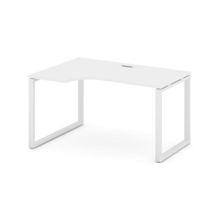 Стол рабочий эргономичный SN-6O.SPA-001(L) (1380х600/980х750) (Белый/Металл Белый)