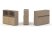 Тумба двойная + низкая надставка ES.NB.2N-3 (1500х410х1135) (Латте/Тиквуд Светлый)