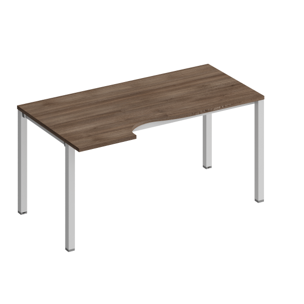 Стол эргономичный левый на металлокаркасе КФ Комфорт КФ К.1139 1600x900x750 (Дуб шамони темныйСерый)