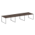 Переговорный стол 3 столешницы Metal System Style БО.ПРГ-3.3 4200x1235x750 (Дуб Наварра/Серый металл)