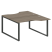 Рабочая станция криволинейная Metal System Style БО.РАС-СА-2.2 1400x1835x750 (Дуб Наварра/Серый металл)