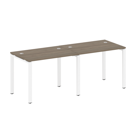 Рабочая станция на 2 раб.места Metal System Style БП.СМ-2.1 2000x720x750 (Вяз/Белый металл)