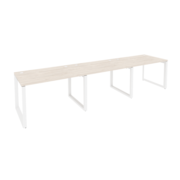 Рабочая станция на О-образном м/к Onix O.MO-RS-3.2.8 3540x800x750 (Денвер Светлый/Белый Металл)