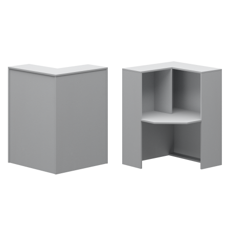 Стойка угловая левая Ресепшн А-555 900x900x1220 (Серый)