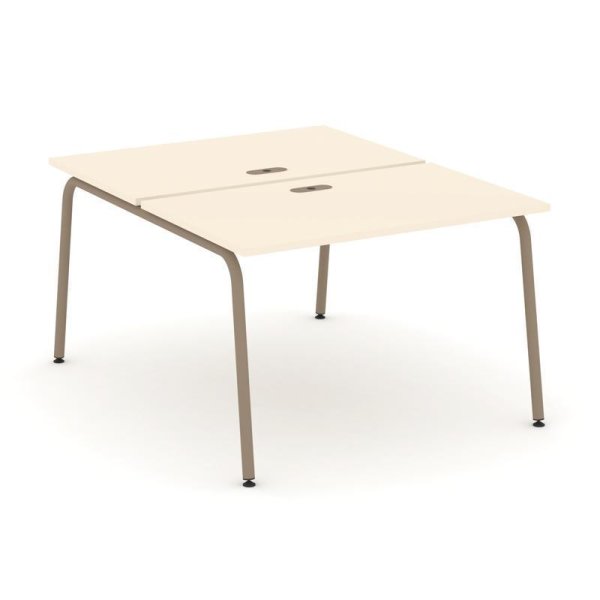 Рабочая станция 2 места ES.D.RS-2.2-LK (1180х1500х750) (Сатин/Металл Латте)