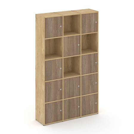 Стеллаж Locker Plus LK.K-009 1188x350x1983 (Тиквуд Светлый | Дуб Аризона)