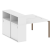 Рабочая станция с опорным шкафом-купе Metal System Style БП.РС-СШК-2.2 1610x1475x1098 (Дуб Наварра/Серый металл)