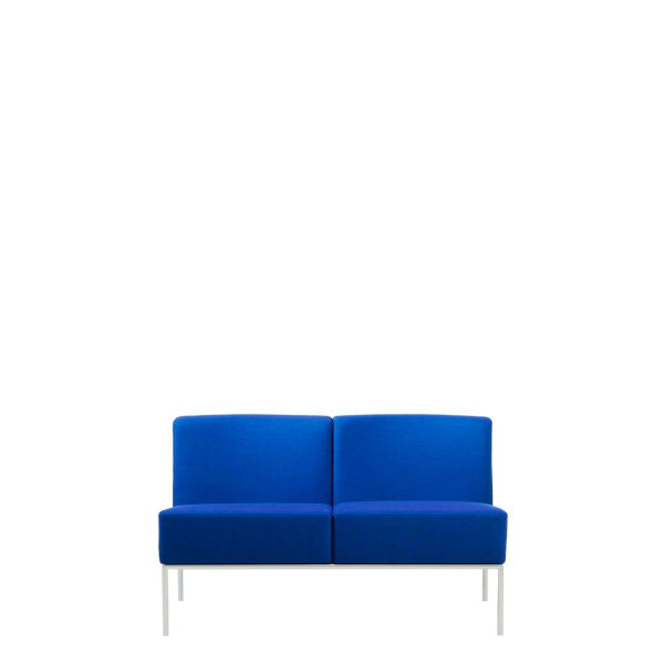 Диван офисный Авеню (М-14) 2-х местный без подлокотников (Синий)