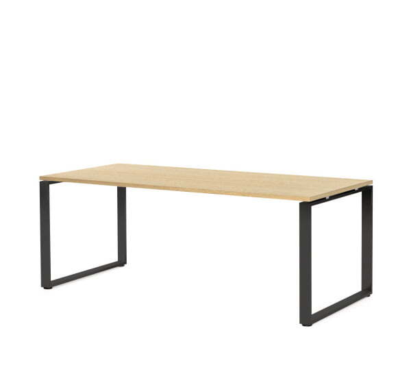 EXE Стол для руководителя 200 (Дуб Светлый/Черный металл)