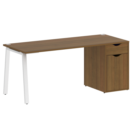 Стол письменный VR.SP-3-178.1.A 1780x720x750 (Орех Гварнери/Белый Металл)