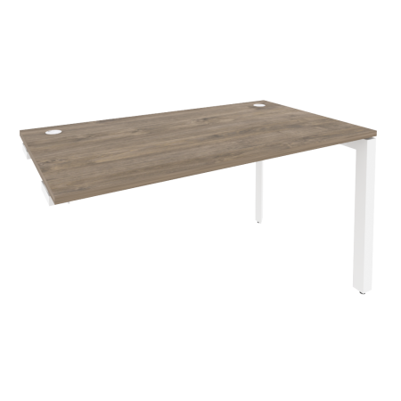 Стол-приставка на П-образном м/к к опорным элементам Onix O.MP-SPR-3.8 1380x800x750 (Тиквуд Темный/Белый Металл)