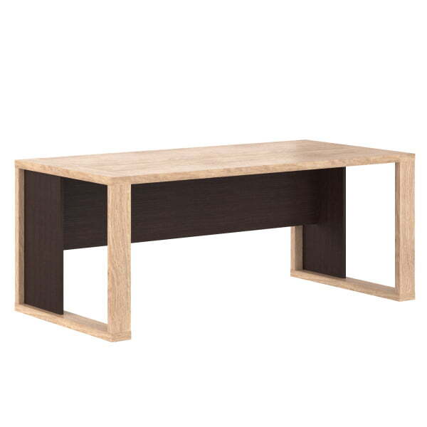 Стол руководителя фронтальная панель высотой 400мм Alto AST 189 1800x900x750 (Дуб Девон/Венге Магия)